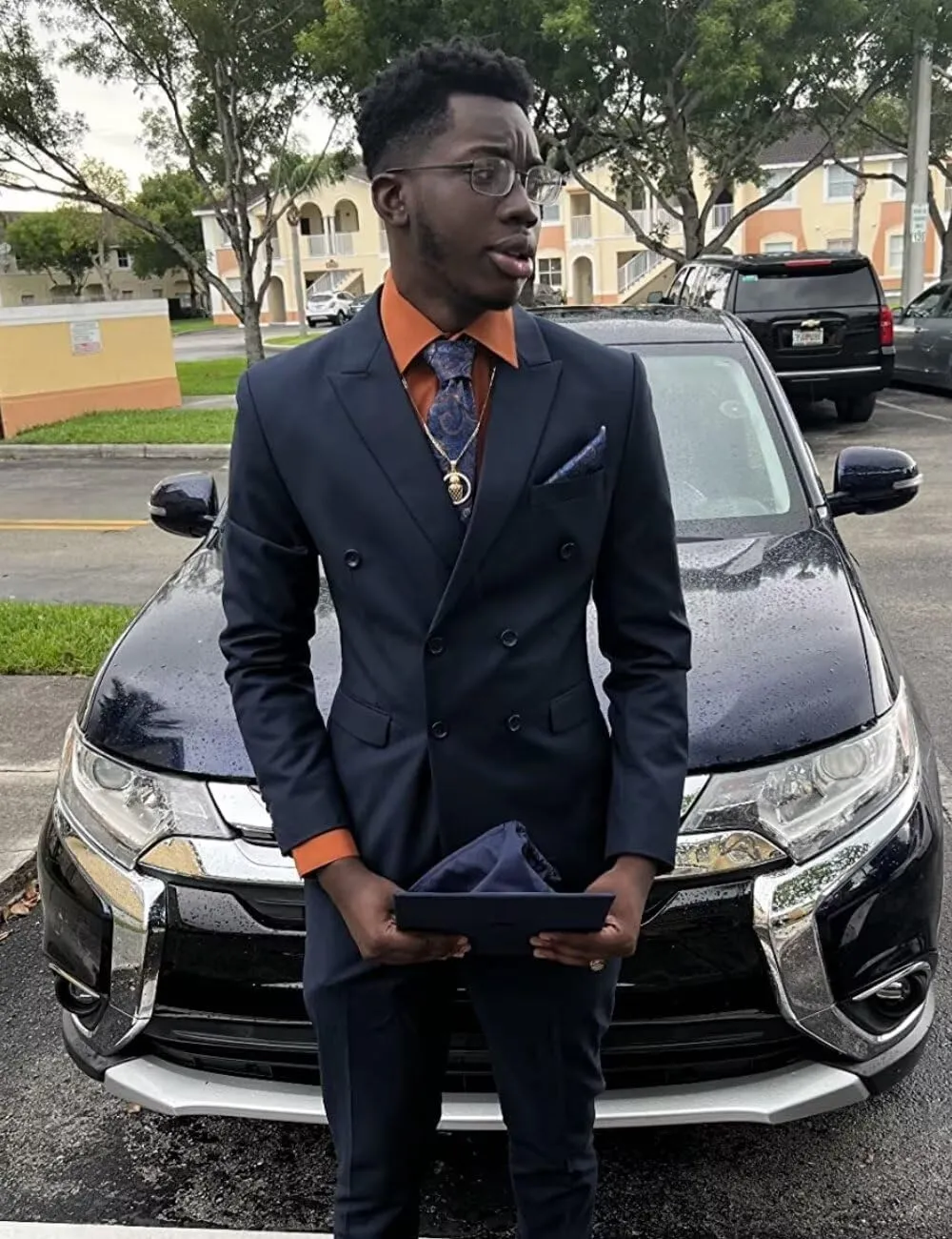 2 Piece Double Breasted Suit Men Slim Fit Mens Double Breasted Blazer Pants Sets Wedding Prom Homecoming Suit