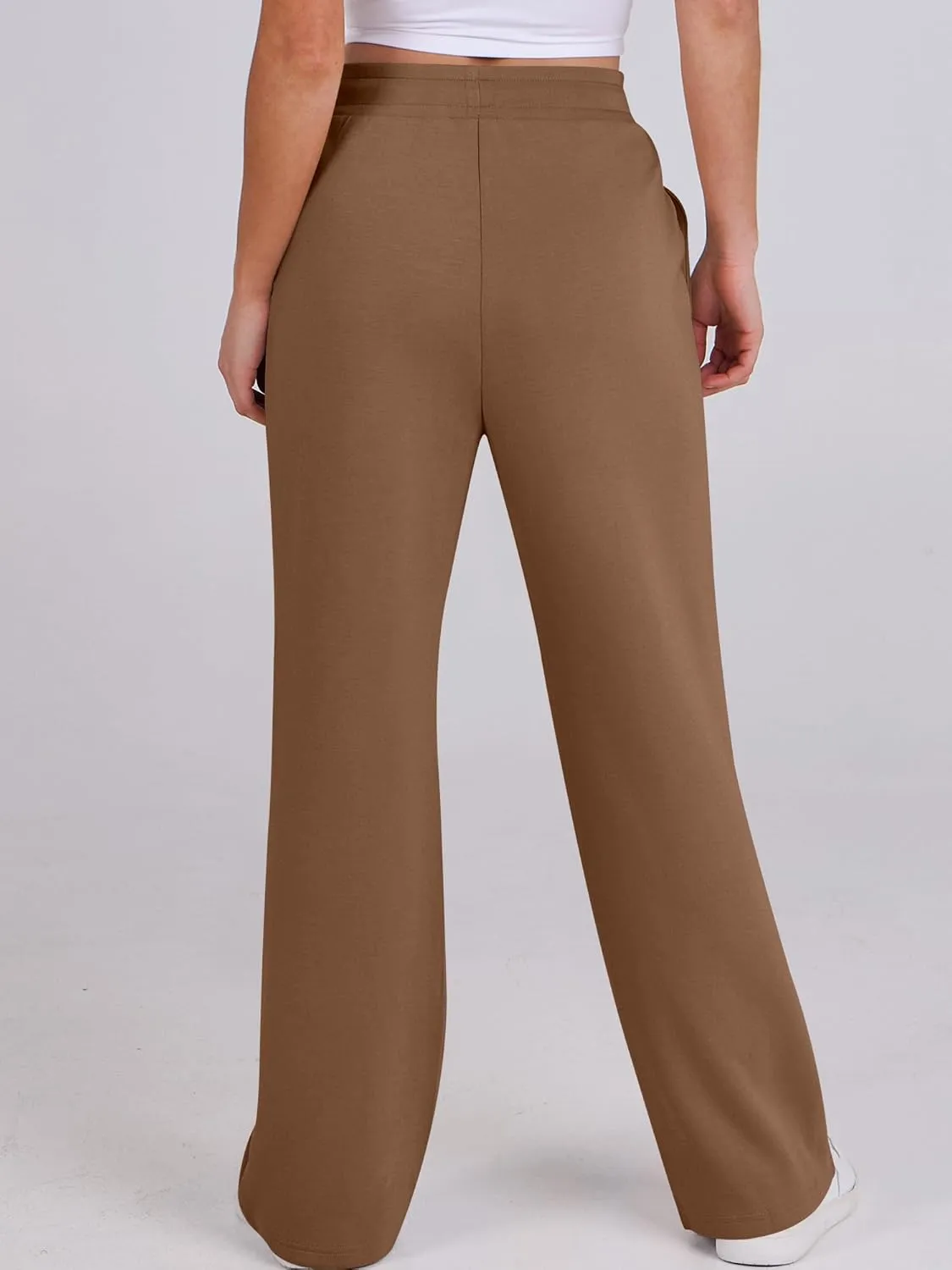 ANRABESS Women's Wide Leg Sweatpants High Waist Baggy Flared Pants Drawstring Athletic Joggers Sweat Pants