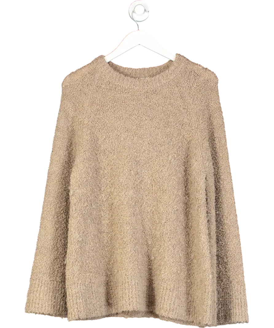 Arket Beige Oversize Boucl Jumper UK S