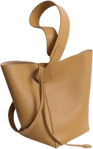 Bag shoulder bucket bag tote messenger bag large capacity genuine leather women's bag