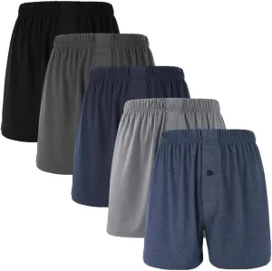 BAMBOO COOL Men's Boxer Shorts Underwear Breathable Stretchy Buttery Soft Boxers with Button Fly 3 or 5 Pack