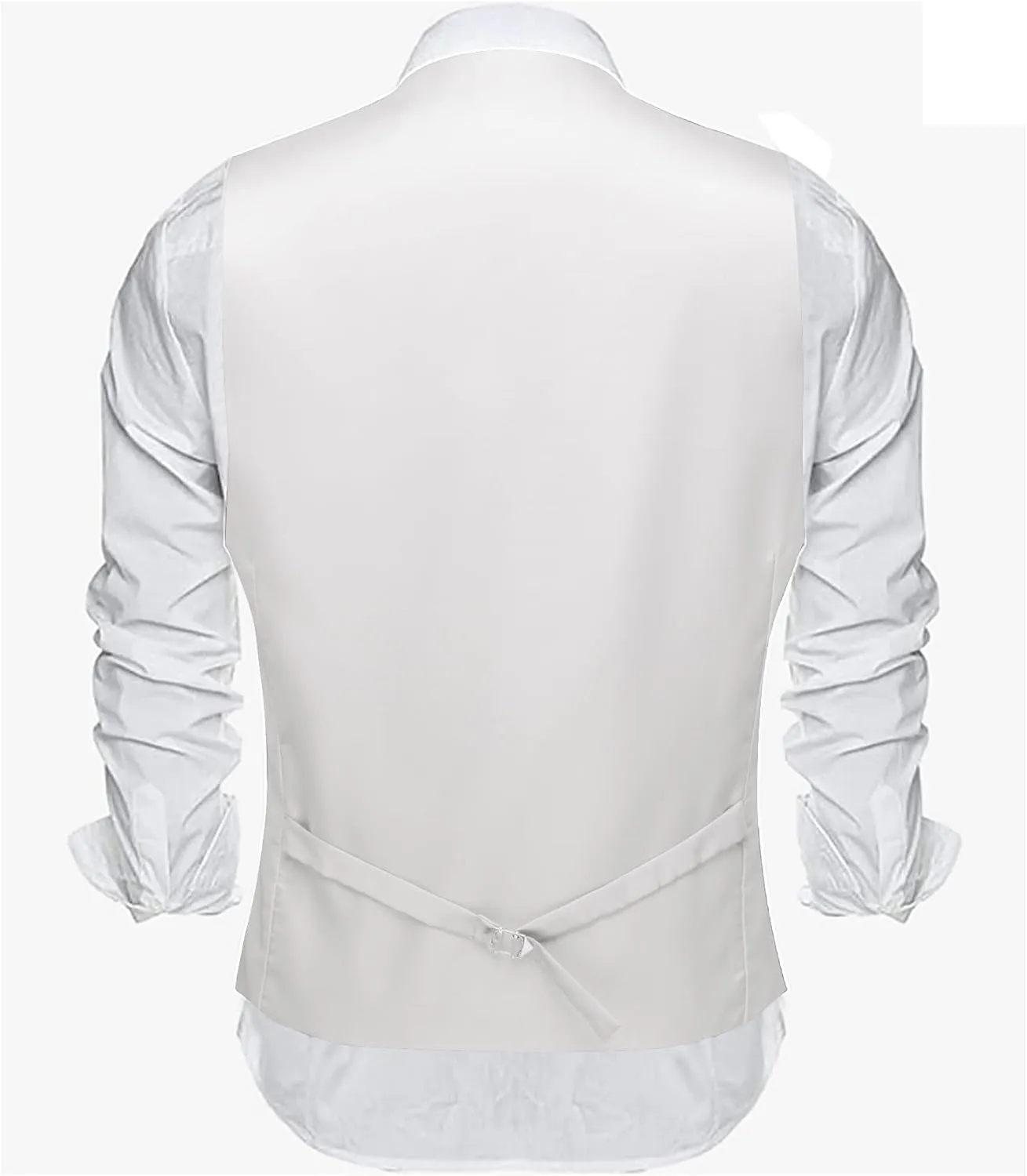 Barry.Wang Mens Shiny Vest V-neck Silm Fit Suit Waistcoat Bowtie Set Party Prom Tuxedo Formal Casual