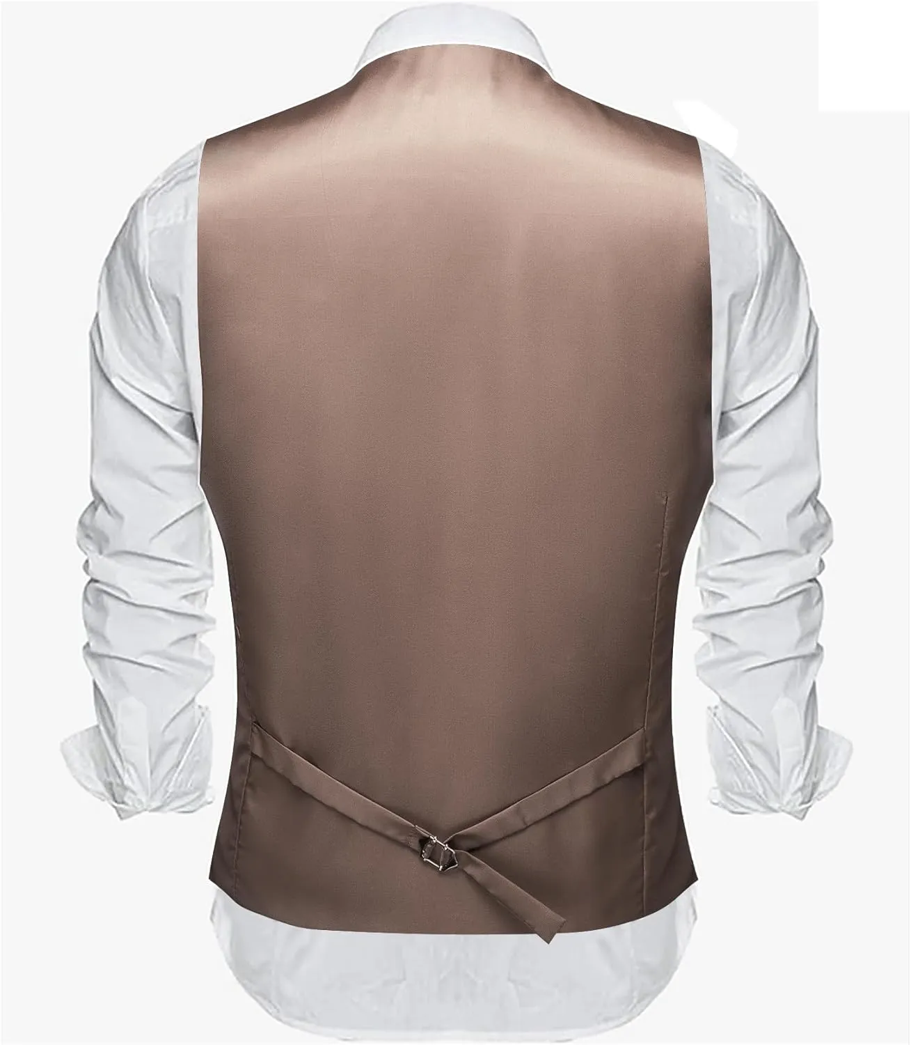 Barry.Wang Mens Shiny Vest V-neck Silm Fit Suit Waistcoat Bowtie Set Party Prom Tuxedo Formal Casual