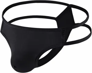 Bikini Briefs Men Underwear Men's Sexy Butt Exposed Underwear Low Rise Breathable G-Strings Lingerie Bulge Enhancing Stretchy Pouch Jock Briefs Placed