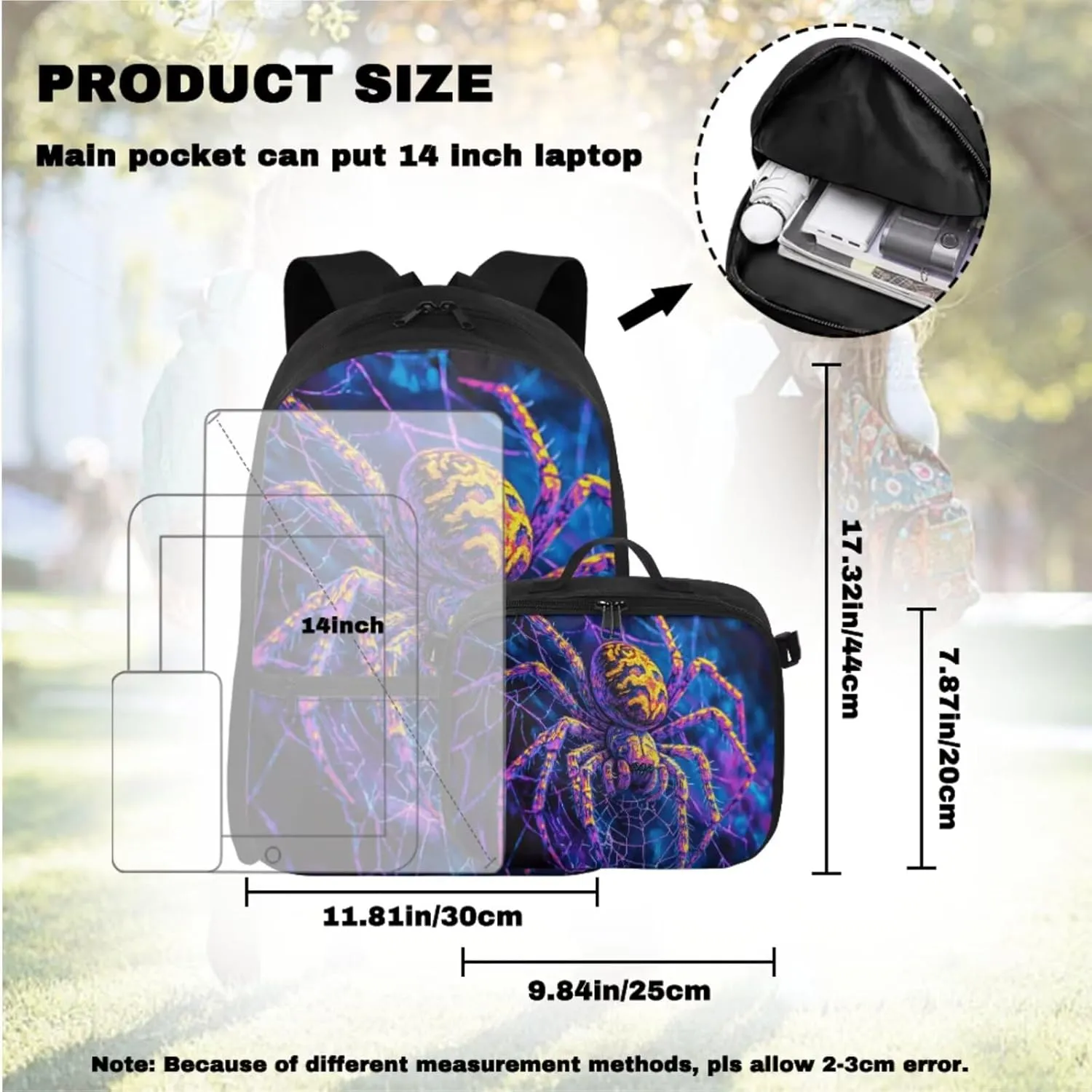 Boy Backpack with Lunch Box Spider Backpack for Preschool Boys Cool 4 Pcs Kids Bookbag Set for Primary Children Breathable 4th Grade Child Schoolbag