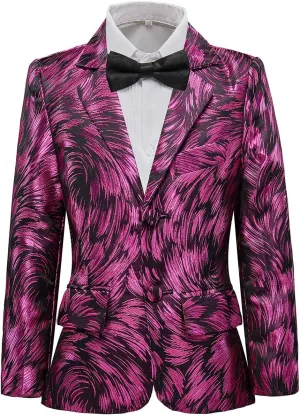Boys Formal Suit Blazer Two-Button Jacket Coat for Kids School