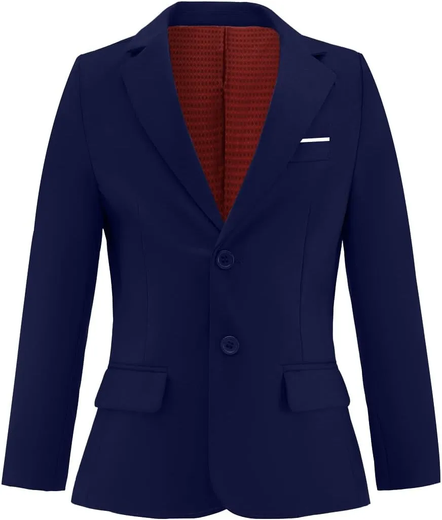 Boys Formal Suit Blazer Two-Button Jacket Coat for Kids School