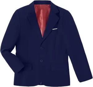 Boys Formal Suit Blazer Two-Button Jacket Coat for Kids School