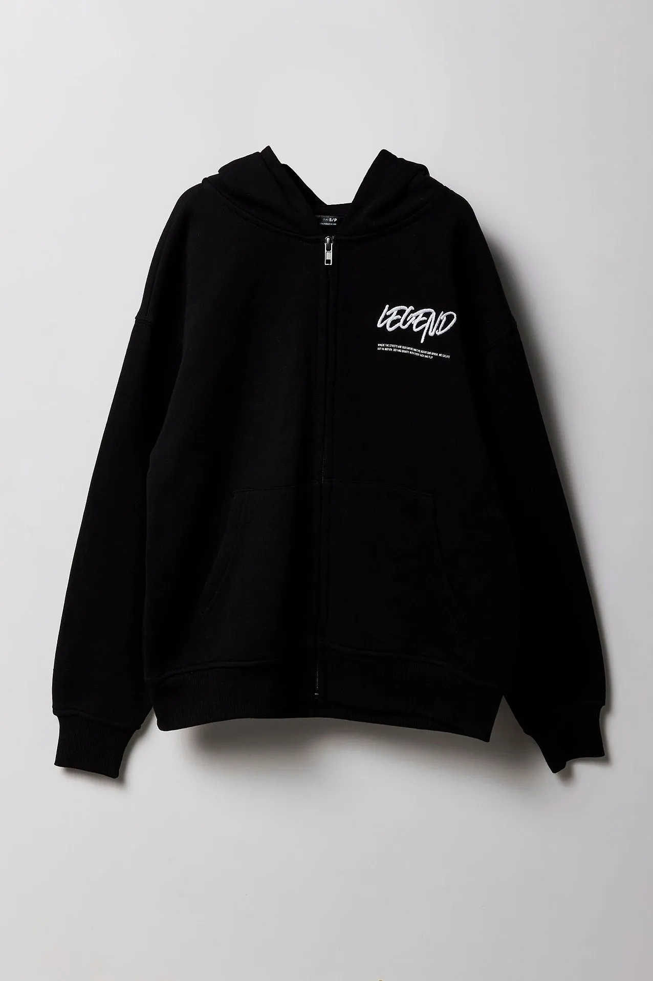 Boys Legend Embroidered Zip-Up Fleece Hoodie