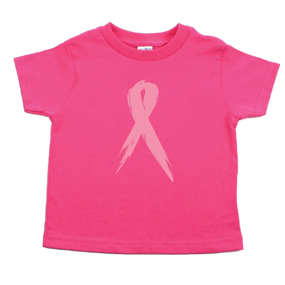 Breast Cancer Awareness Painted Pink Ribbon Toddler T-Shirt