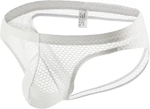 Briefs for Men Sexy Sheer Mesh Thong Quick Dry Breathable Underwear Bulge Pouch Support Butt-Flaunting Sissy G-String
