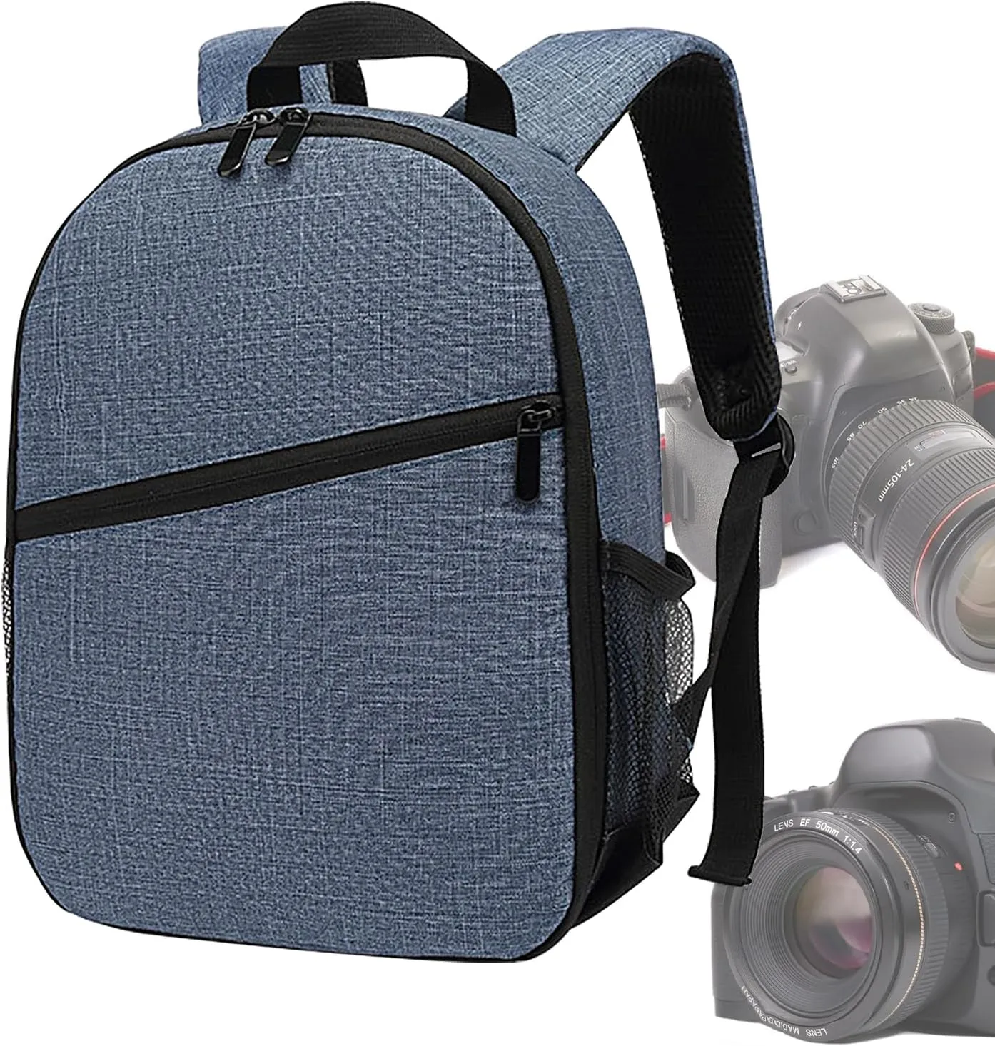 Camera Backpack, New lightweight small outdoor shoulder bag, Nylon Professional Camera Bag, Dslr Backpack, Camera Travel Backpack, breathable, waterproof, wear-resistant (Blue)