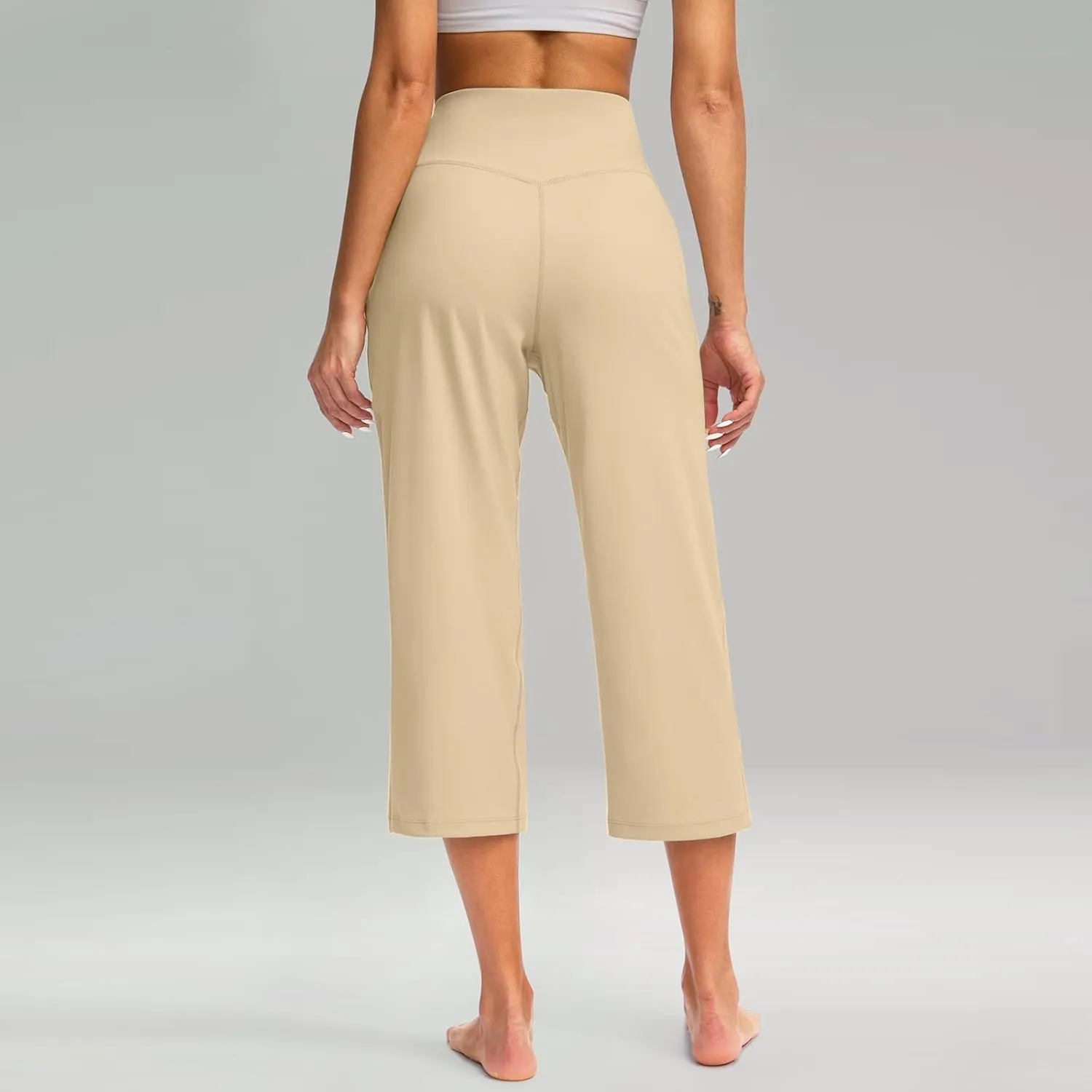 Capri Pants for Women, Tummy Control High Waist Capri Pants with Pockets