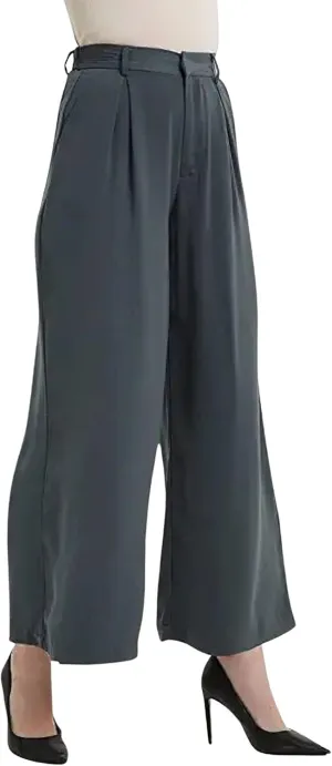 CHARTOU Women Wide Leg Pants Trousers Business Casual Pants Outfits Office Work Pants Palazzo High Waist