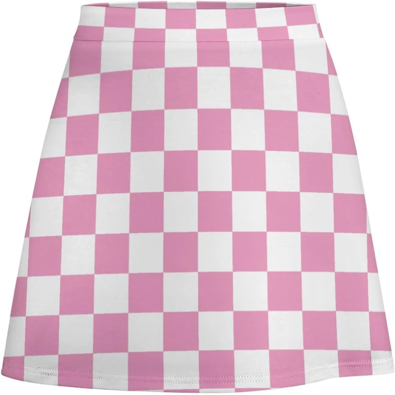 Checkerboard Grid Short Skirt Athletic Skorts Women Golf Skirts Mini Skirt Breathable High Waist Workout Sport Skort