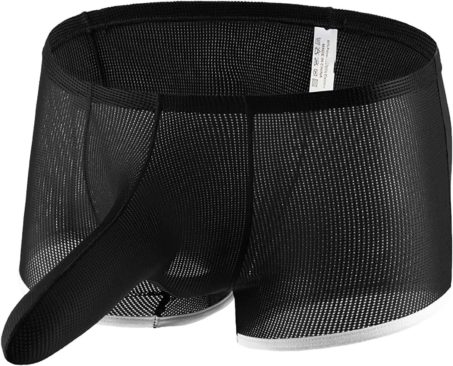 Ctreela Mesh Boxer Briefs for Men Elephant Nose Trunks Low-Waisted Breathable Underwear Funny Gifts for Husband Boyfriend