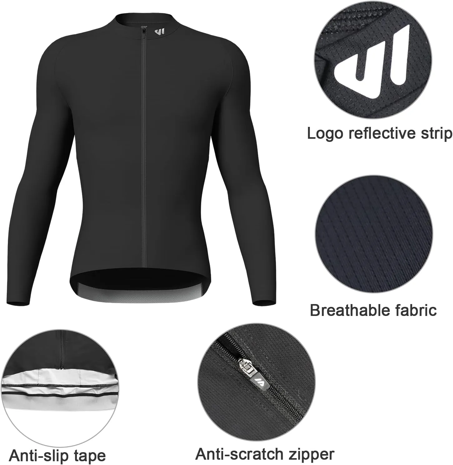 Cycling Jersey Men Short Sleeve, Road Bike Jerseys Full Zipper with Pockets, Bicycle Clothing Breathable Quick Dry