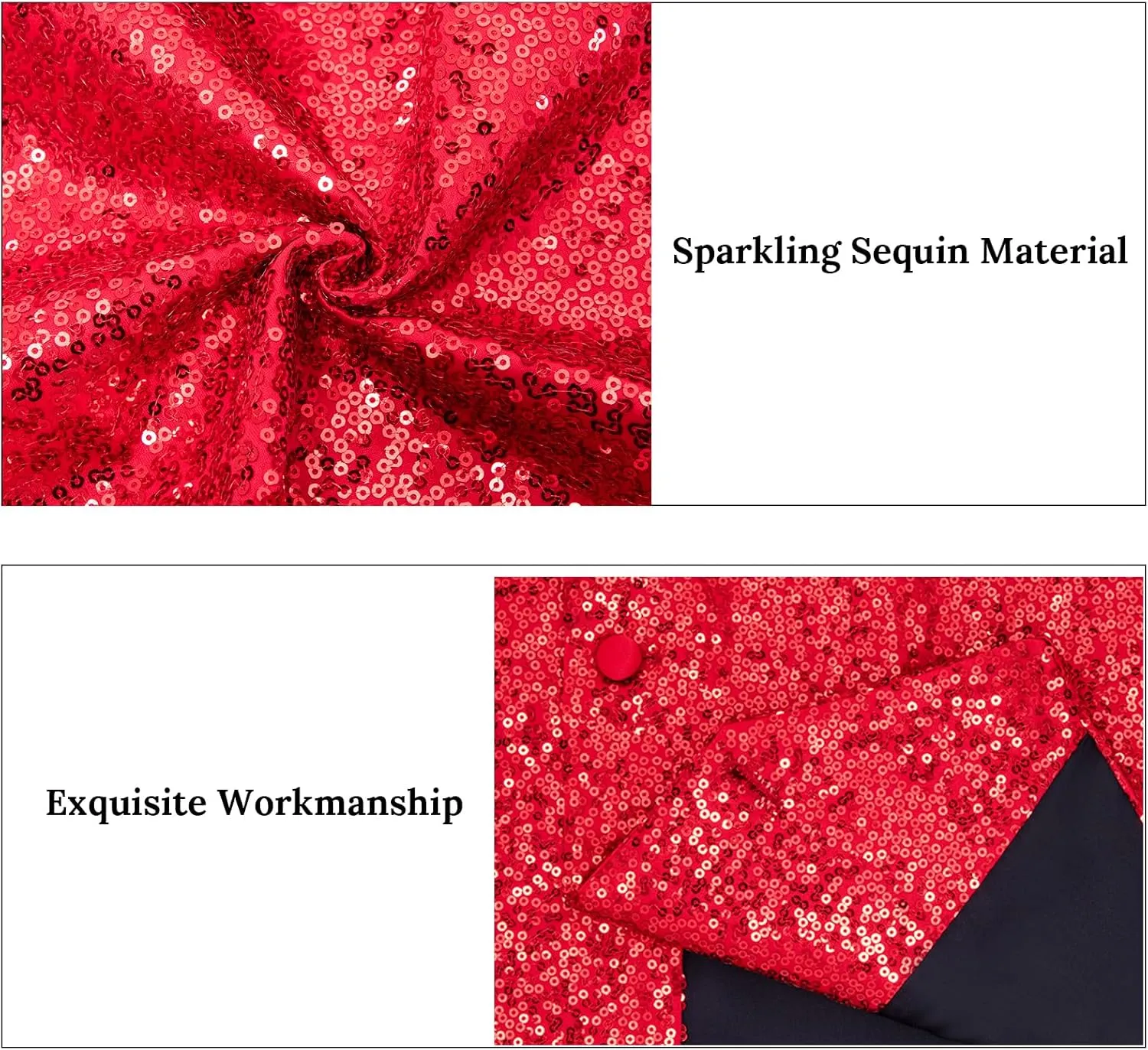 DiBanGu Mens Sequin Suit Vest and Tie Set, Shiny Dress Waistcoat & Bowtie with Tie Clip Lapel Pin for Party Prom Wedding