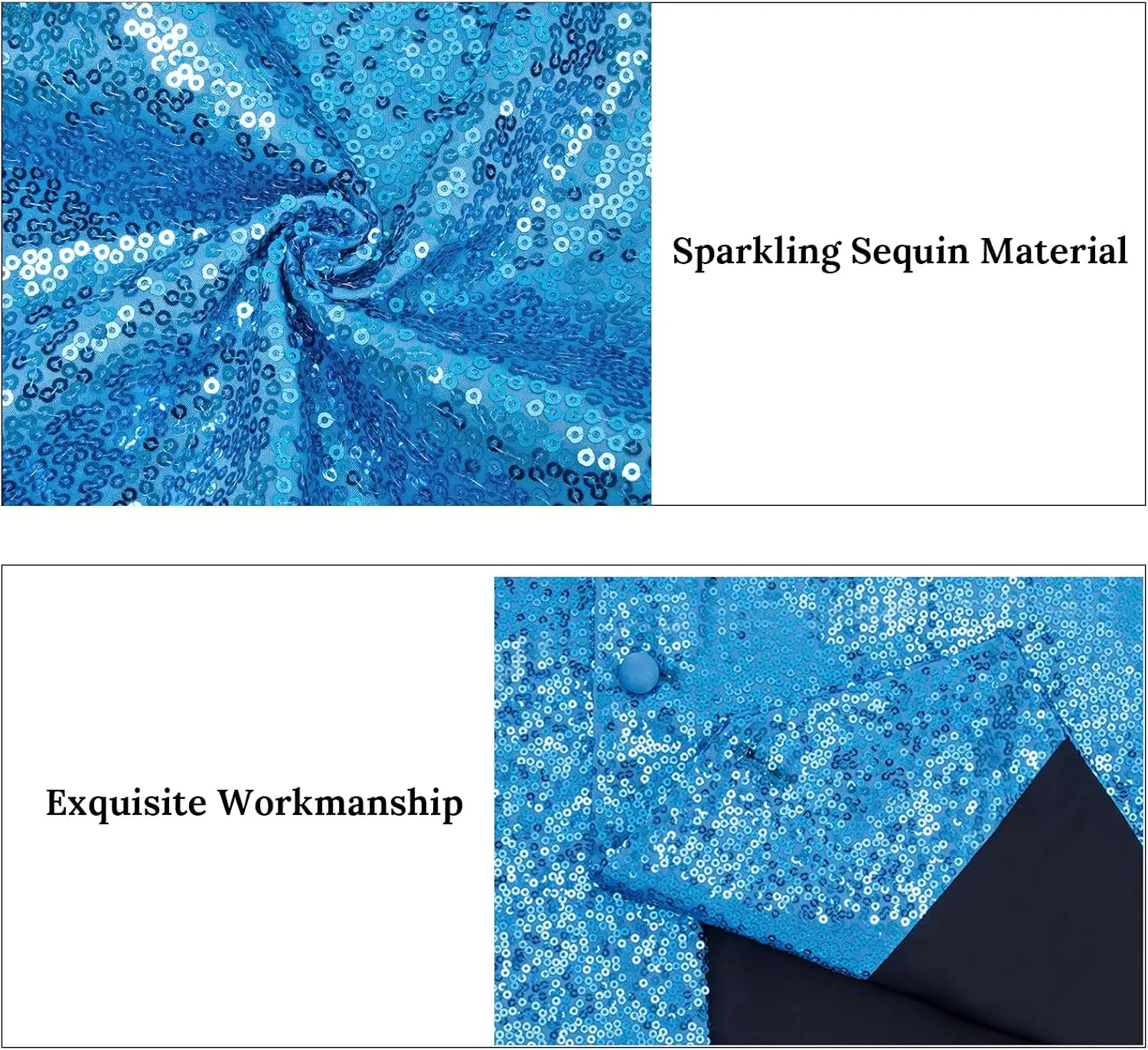 DiBanGu Mens Sequin Suit Vest and Tie Set, Shiny Dress Waistcoat & Bowtie with Tie Clip Lapel Pin for Party Prom Wedding