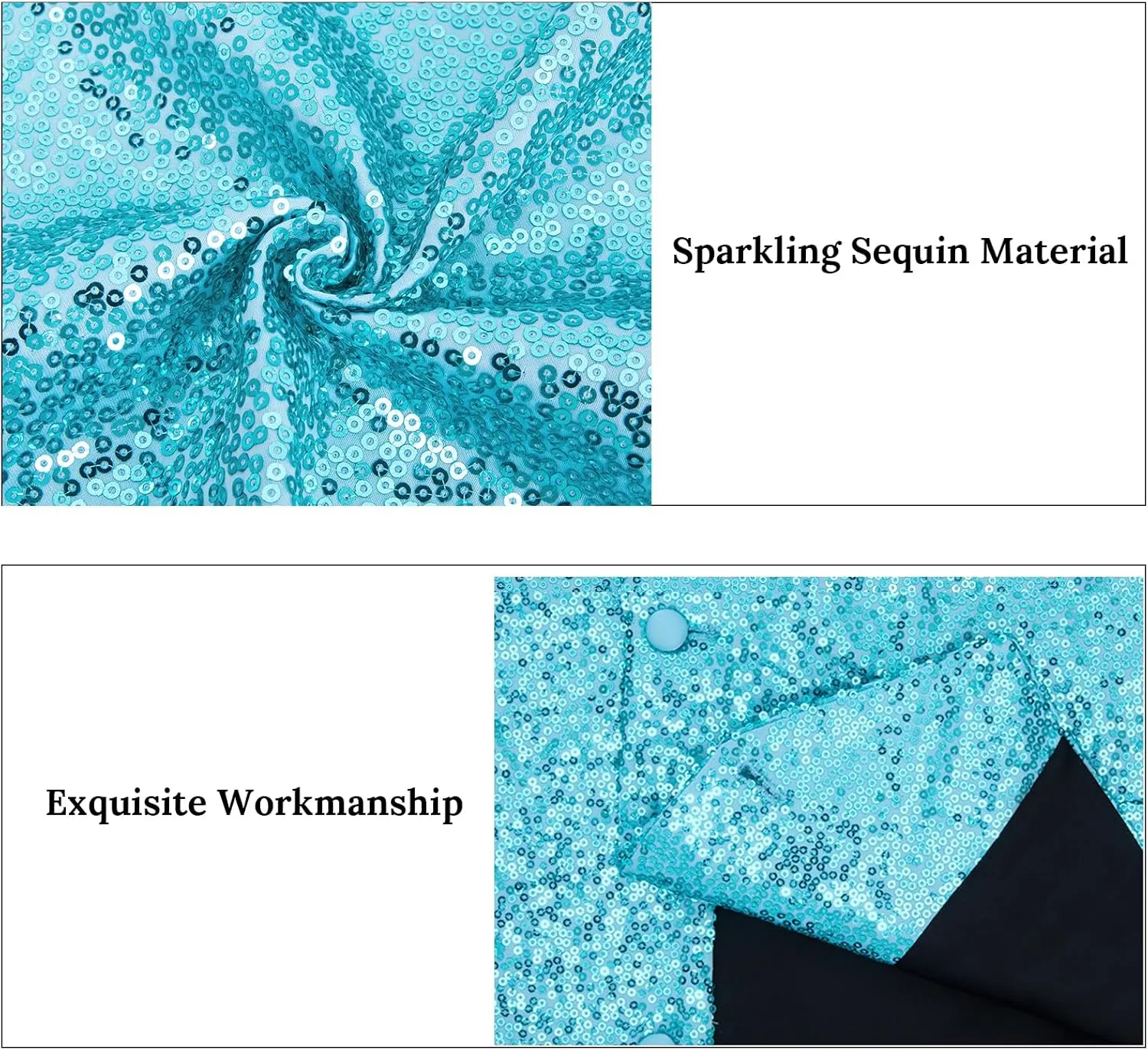 DiBanGu Mens Sequin Suit Vest and Tie Set, Shiny Dress Waistcoat & Bowtie with Tie Clip Lapel Pin for Party Prom Wedding