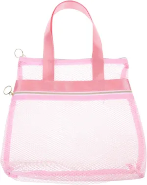 DOITOOL Travel Toiletry Bag Nylon Beach Bag Mesh Design Toiletry Bag Breathable Mesh Hand Bag Multi-pocket Beach Bag Travel Toiletry Storage Bag Portable Beach Pouch Makeup Container
