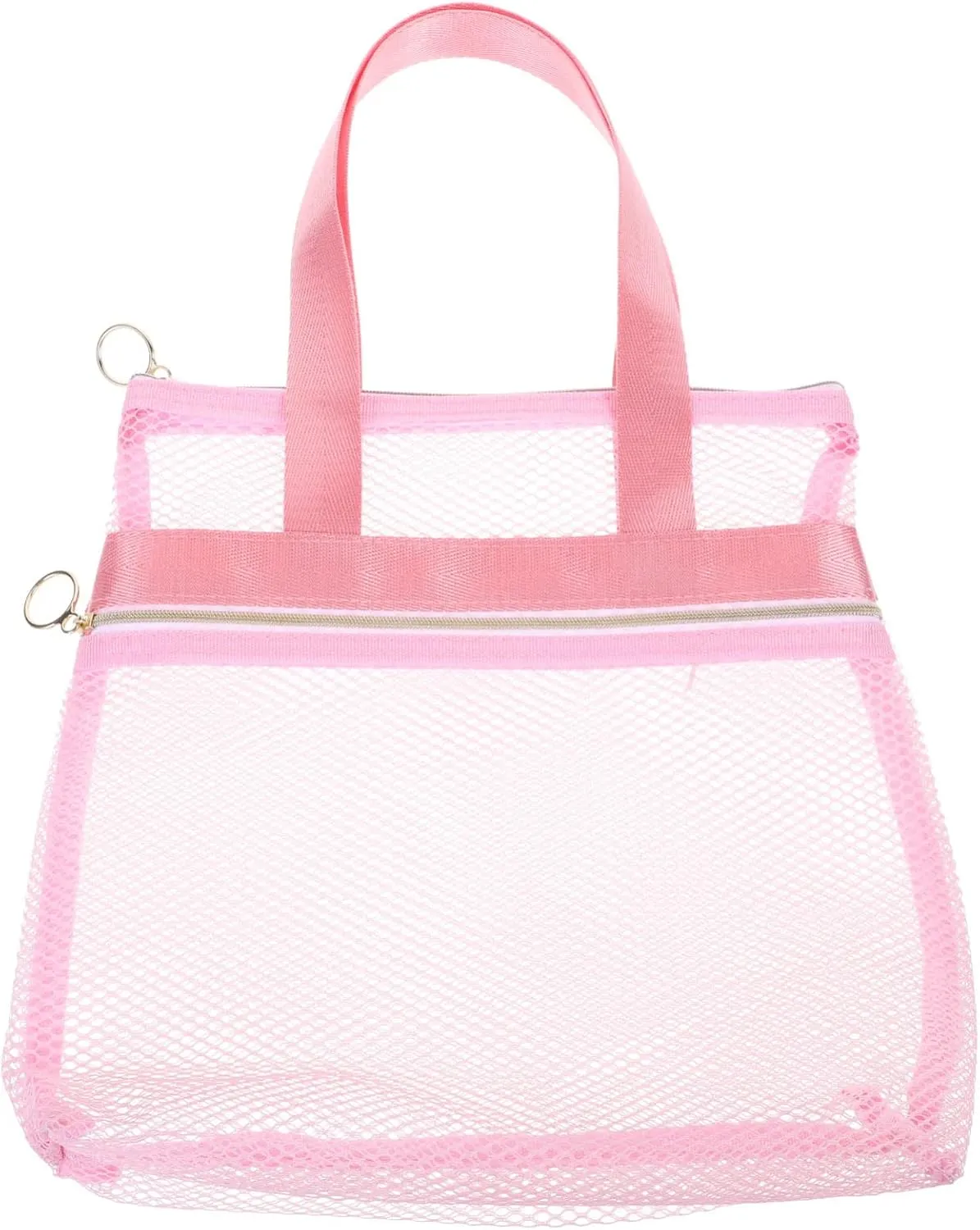 DOITOOL Travel Toiletry Bag Nylon Beach Bag Mesh Design Toiletry Bag Breathable Mesh Hand Bag Multi-pocket Beach Bag Travel Toiletry Storage Bag Portable Beach Pouch Makeup Container