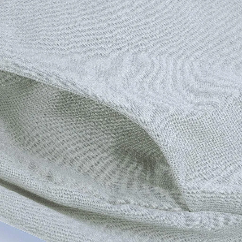 Drawstring Pants for Womens Solid Color Trousers Summer Causal Loose Fit Cotton Wide Leg Comfy Lounge Pants with Pockets