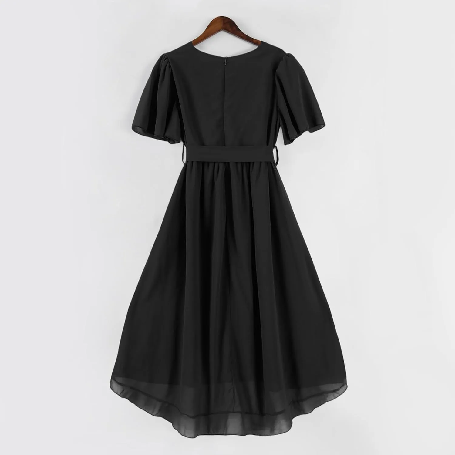 Dresses for Women 2025 Elegant Classy Boho Floral V Neck Belted Summer Sundress Wedding Guest Prom Cocktail Midi Dress
