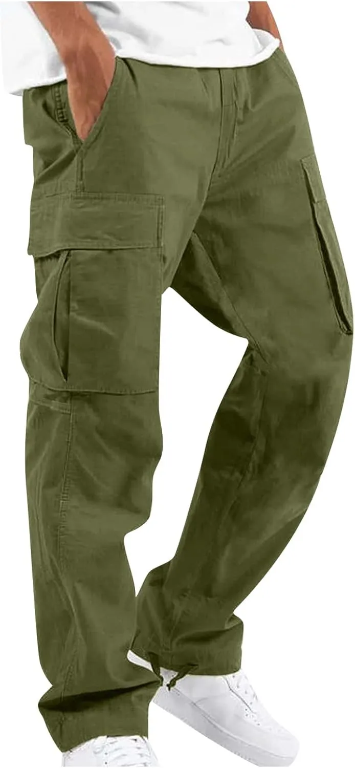 Dudubaby Mens Stretch Pants Sports Casual Jogging Trousers Lightweight Hiking Work Pants Outdoor Pant