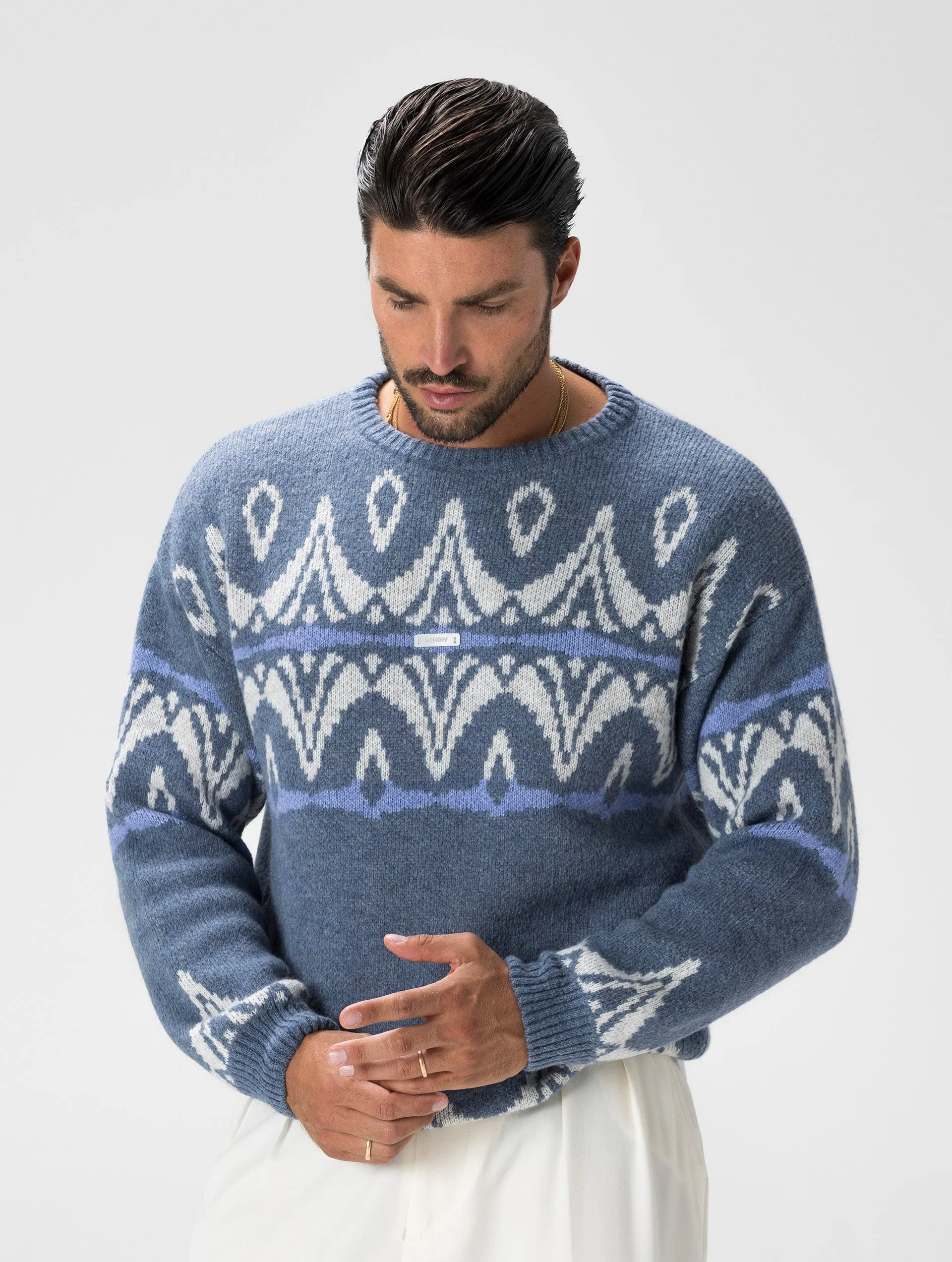 ELIAS CREWNECK SWEATER JAQUARD