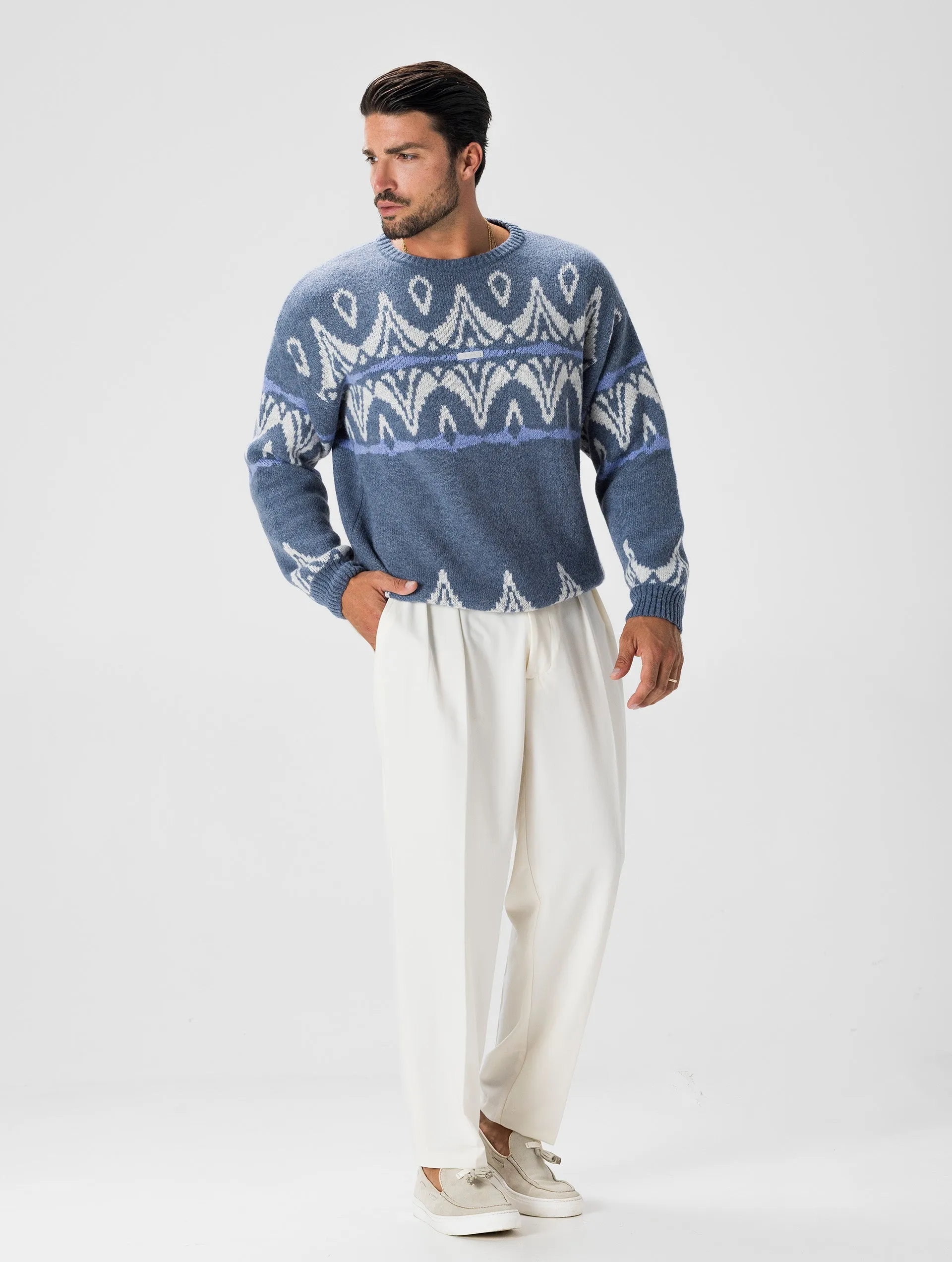 ELIAS CREWNECK SWEATER JAQUARD