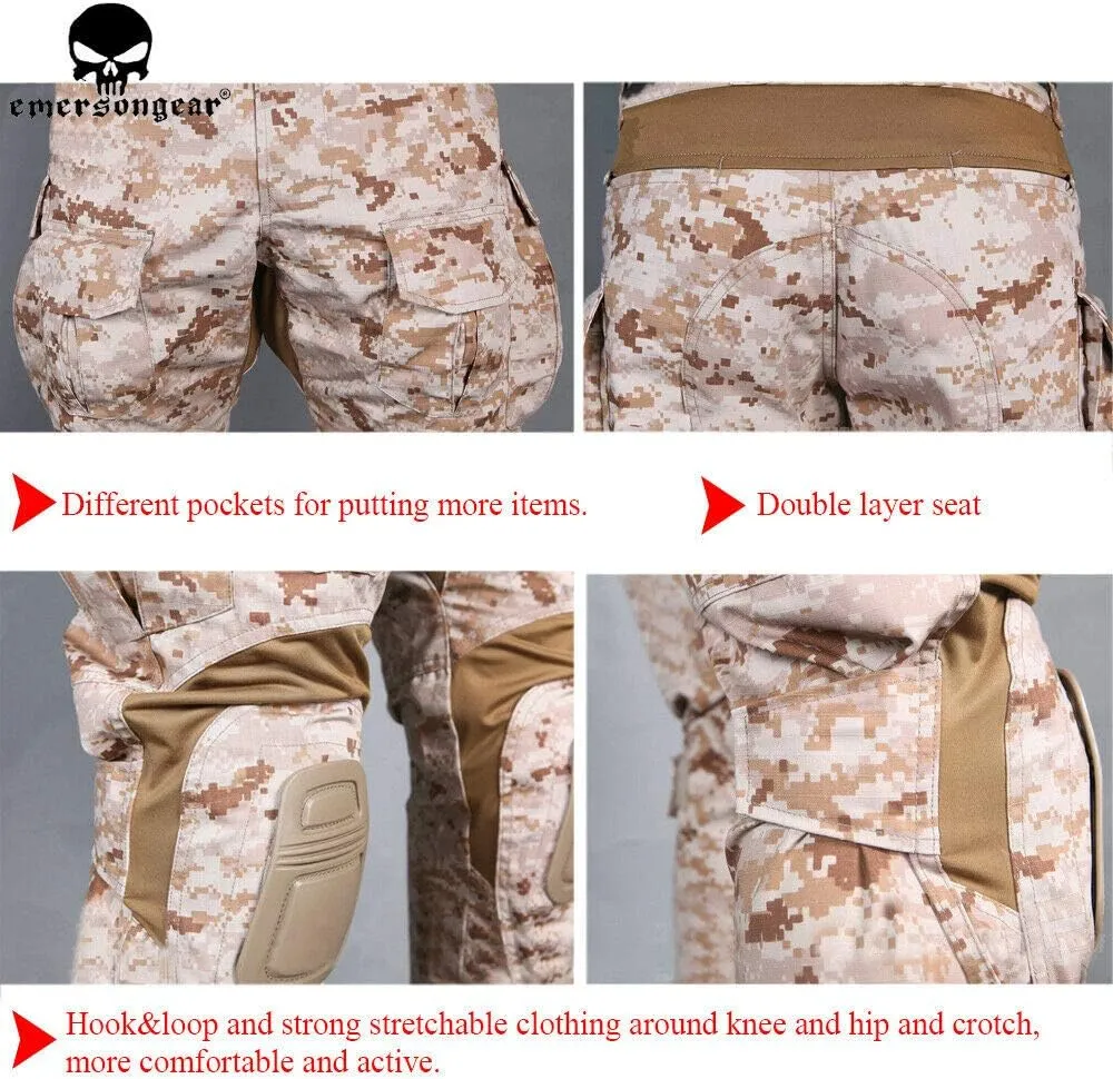 EMERSONGEAR Gen3 Paintball Pants with Knee Pads,Combat Trousers Army Airsoft Combat BDU Pants
