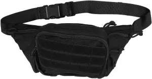 Fanny Pack,Sports Waist Bag Adjustable Breathable Portable Nylon Chest Belt Bag for Running Hiking Cycling Travel Mountaineering (Black)