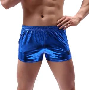 Franterd Leather Underwear Boxer Briefs for Men Low Rise Breathable Panties Bikini Mens Fashion Soft Bulge Pouch Shorts Brief