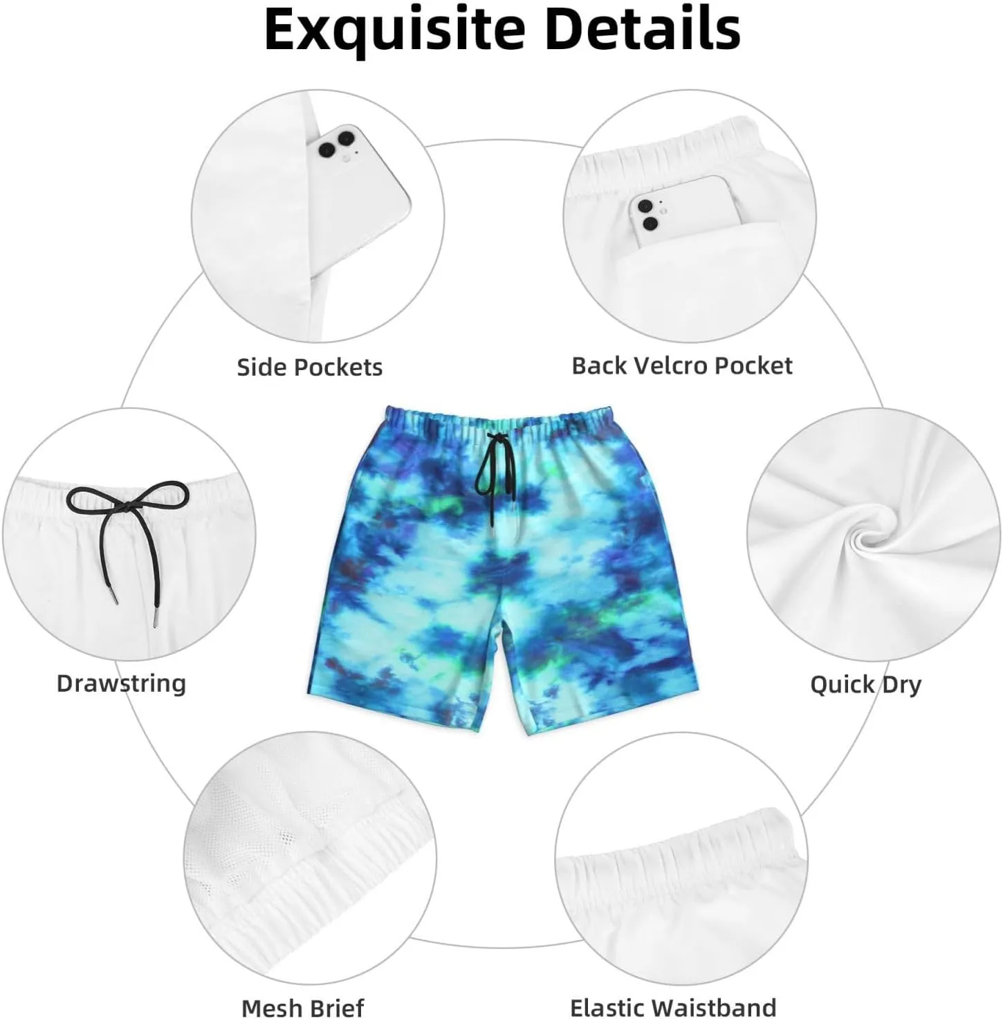 Game Mens Swim Trunks Quick Dry Swim Shorts with Mesh Lining Breathable Men's Beach Pants Swimwear Bathing Suits,