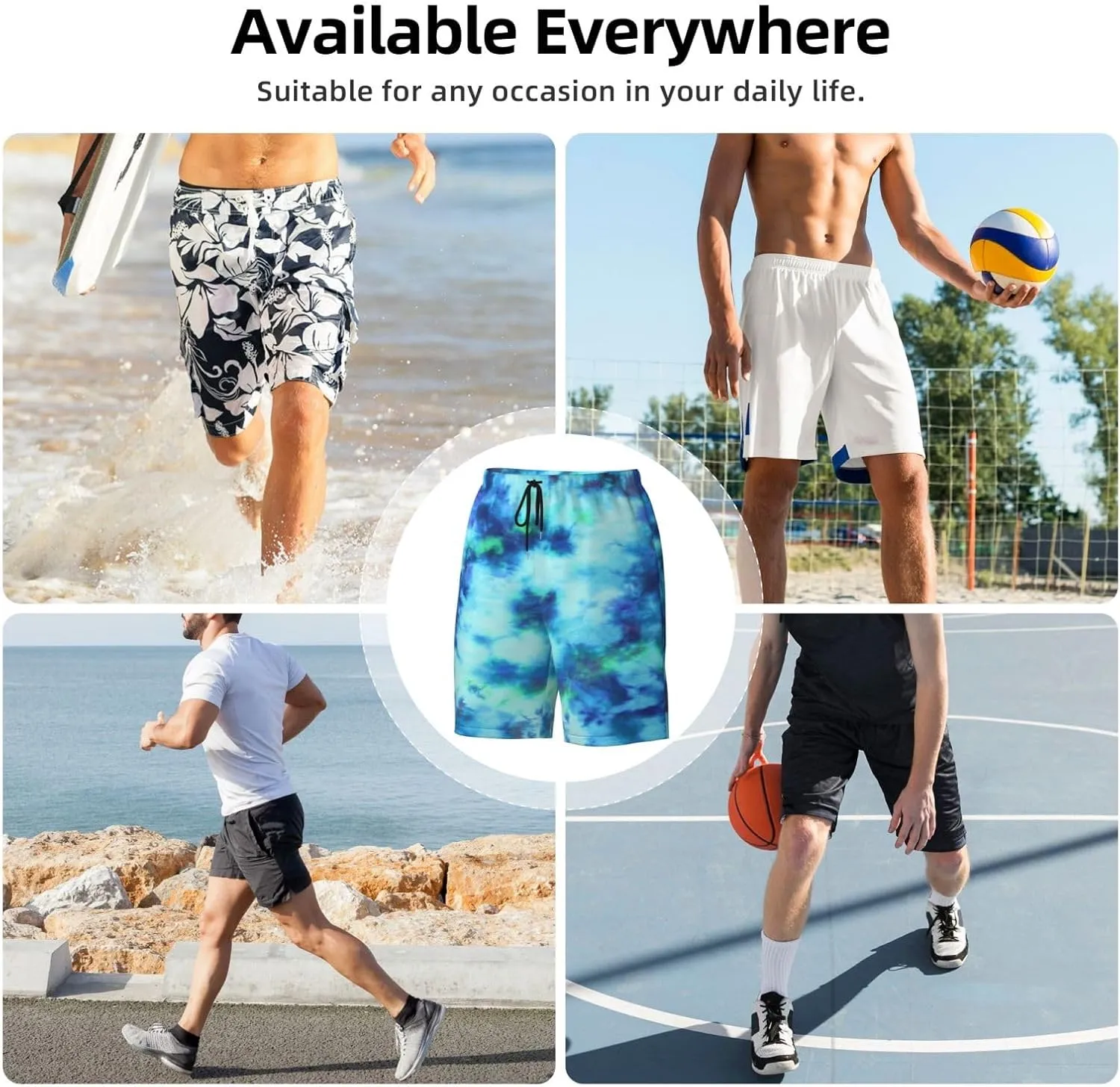 Game Mens Swim Trunks Quick Dry Swim Shorts with Mesh Lining Breathable Men's Beach Pants Swimwear Bathing Suits,