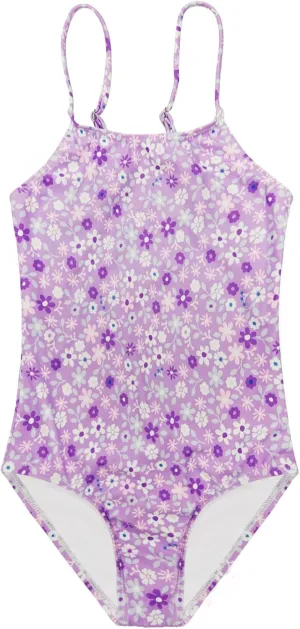 Girls One Piece Swimsuits Kids Bathing Suit 5-12 Years,Sun Protection,Breathable Quick-Dry,Adjustable Strap,Stretchy Swimsuit