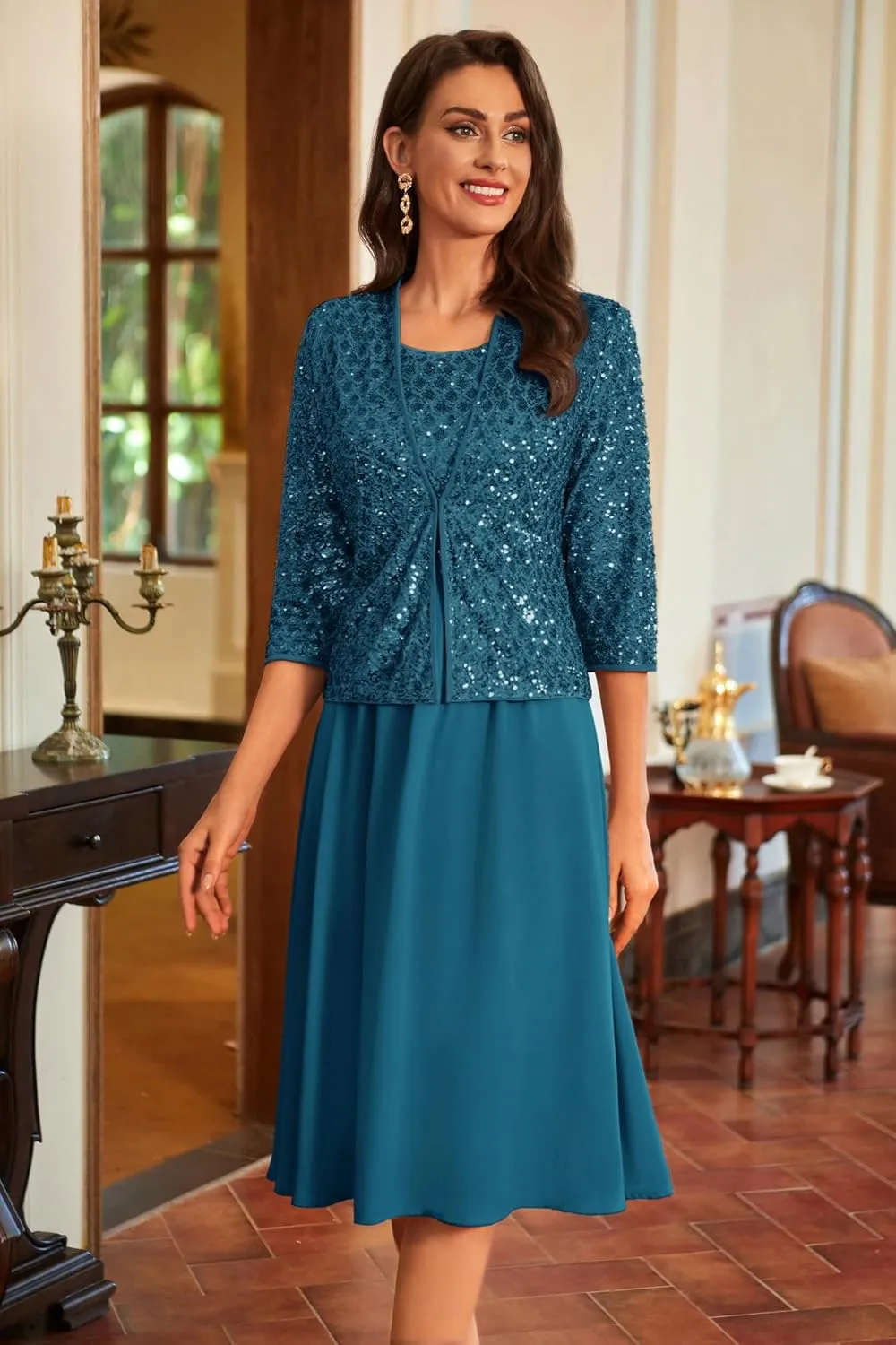 GRACE KARIN 2025 Mother of The Bride Dresses Wedding Guest Party Dress Two Piece Dress