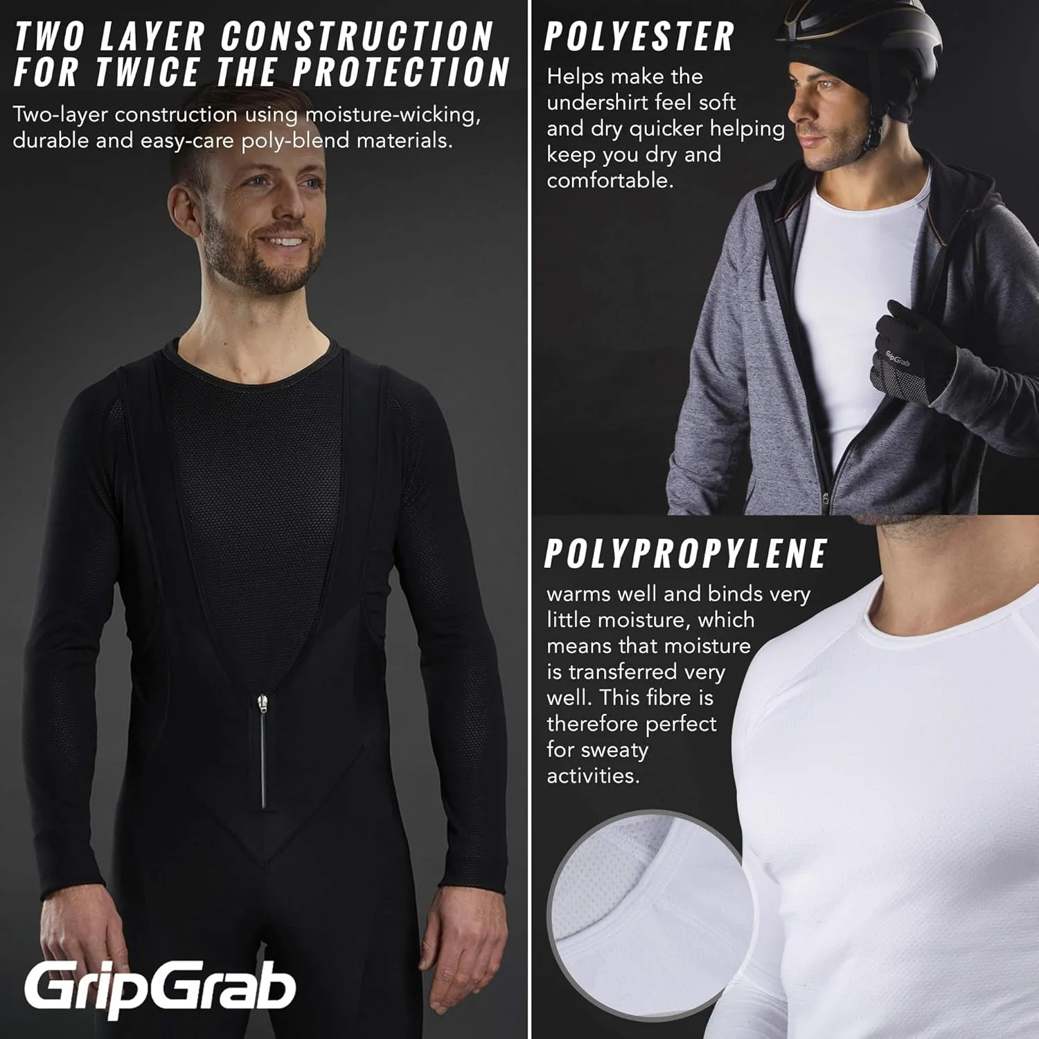 GripGrab Ride Thermal Long Sleeve Winter Cycling Base Layer Single & Multipack Biking Undershirt Bicycle Baselayer Bike Shirt