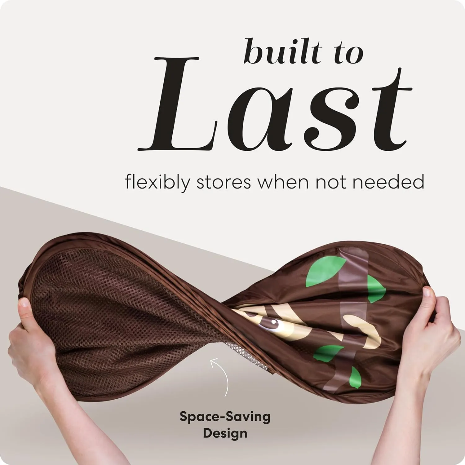Handy Laundry Collapsible Mesh Pop Up Hamper with Wide Opening and Side Pocket  Breathable, Sturdy, Foldable, and Space-Saving Design for Clothes and Storage. (Monkey)