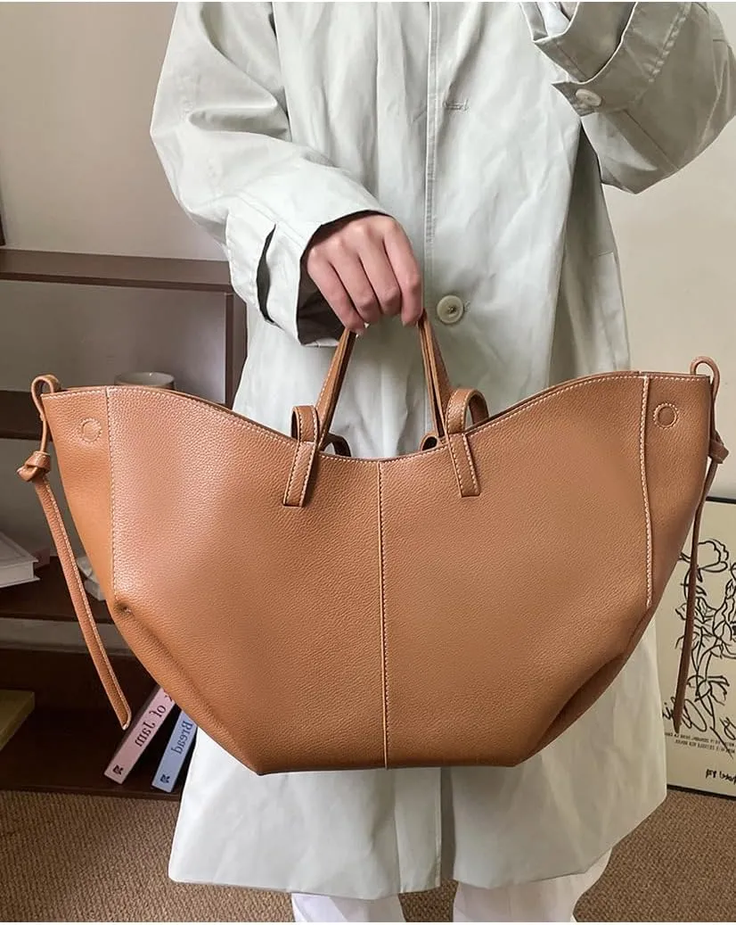 Hobo Bags for Women Work Bag Faux Leather Tote Bag for Women Trendy Handbag Purse Shoulder Bag with Magnetic Closure