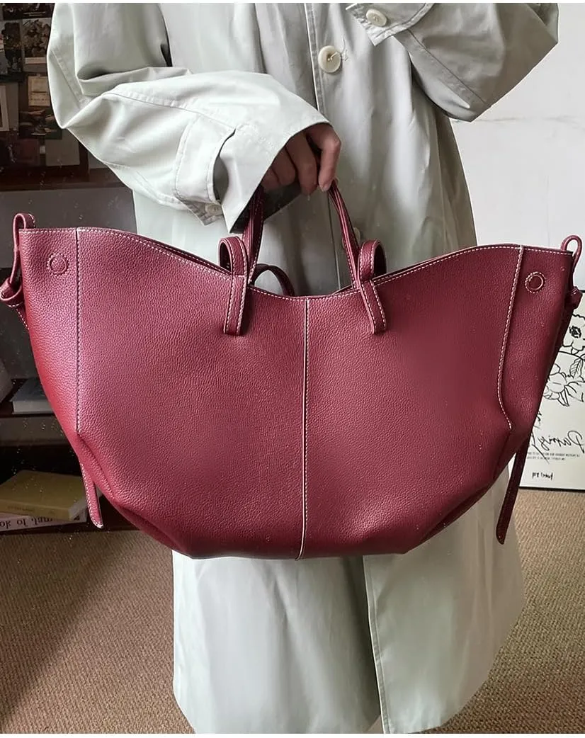 Hobo Bags for Women Work Bag Faux Leather Tote Bag for Women Trendy Handbag Purse Shoulder Bag with Magnetic Closure
