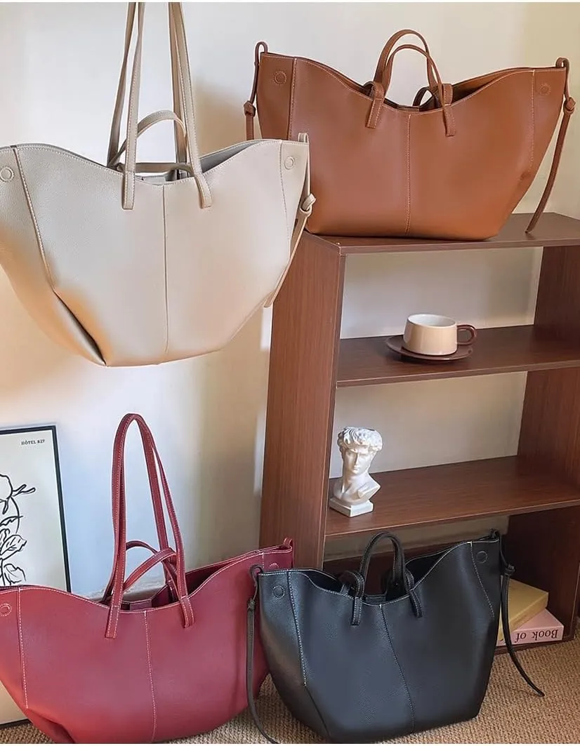 Hobo Bags for Women Work Bag Faux Leather Tote Bag for Women Trendy Handbag Purse Shoulder Bag with Magnetic Closure