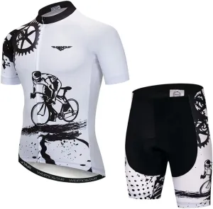 Hotlion Men's Cycling Bike Jersey Short Sleeve with 3 Rear Pockets- Moisture Wicking, Breathable, Quick Dry Biking Shirt