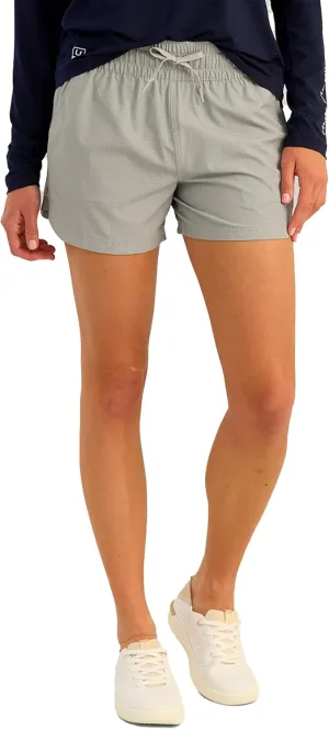 HUK Women's A1a Quick-Dry Fishing Shorts,UPF 30 Sun Protection,4 Inseam, Breathable with Elastic Waistband & Built-in Brief