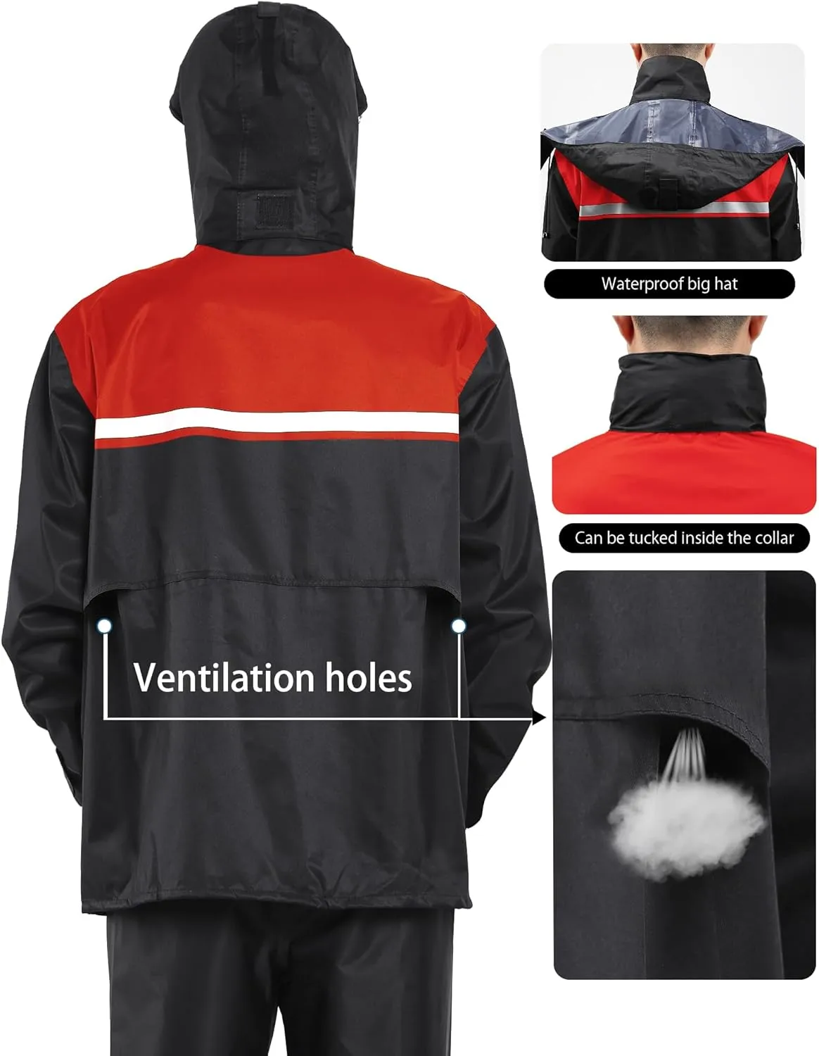 iCreek Rain Suit Waterproof Jacket and Trouser Suit Raincoat for Men and Women Outdoor All-Sport Breathable Anti-storm
