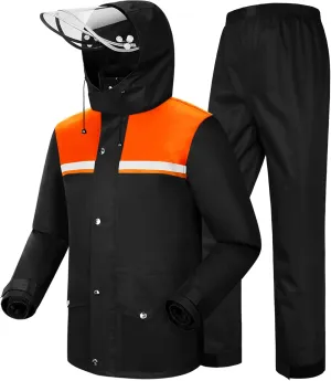 iCreek Rain Suit Waterproof Jacket and Trouser Suit Raincoat for Men and Women Outdoor All-Sport Breathable Anti-storm