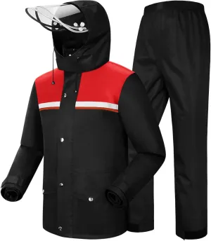 iCreek Rain Suit Waterproof Jacket and Trouser Suit Raincoat for Men and Women Outdoor All-Sport Breathable Anti-storm