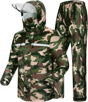 iCreek Rain Suit Waterproof Jacket and Trouser Suit Raincoat for Men and Women Outdoor All-Sport Breathable Anti-storm