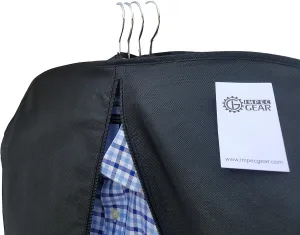 ImpecGear New 48" Breathable Gusseted Travel Garment Bag Cover - for Suits Dress, Clothes, Tux, Jersey Storage Travel (1 Pack)